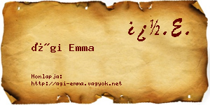 Ági Emma névjegykártya