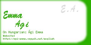 emma agi business card
